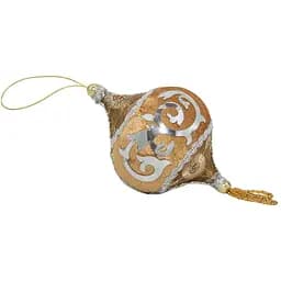 Ялинкова іграшка м'яка Jin Yu Long Craft Factory 10 см з бісером бежевий в асортименті (430291-3)