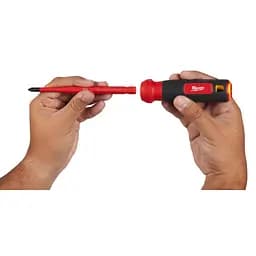 Набір викруток прецезійних ізольованих VDE MILWAUKEE 4-в-1 (рукоять VDE + 4 біти TORX VDE, текстильний чохол) - мініатюра 3