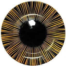 Тарілка S&T 20 см чорна з жовтим (717717-2)