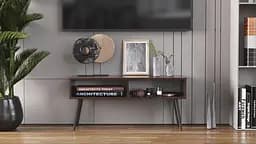 Тумба під TV Невада Ferrum-decor 45x100x38 Чорний метал ДСП Венге Магія 16 мм (FRD-106721) - мініатюра 6