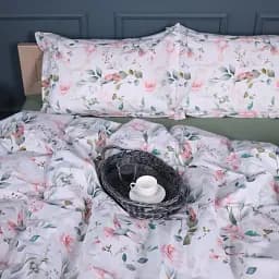 Наволочка MirSon Поплін 00-9 Birds and Flowers 50х70 см зелена (2200009709203) - мініатюра 4