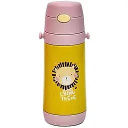 Термос-поїлка Stenson MT-2090-50 дитяча з трубочкою 350мл Рожево жовтий