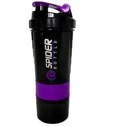 Шейкер спортивний EasyFit Spider 0,5л Чорно-фіолетовий (EF-7200-V)