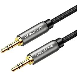 Кабель Cabletime Audio 3.5 мм - 3.5 мм (M/M), 1.8 м, 3 pin, Black (CF10K)