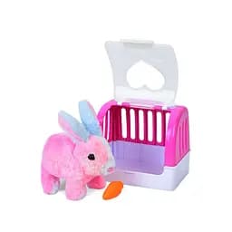 Зайчик інтерактивний Cute Furry, CH6003, 16 см, з переноскою, плюшевий, зі звуком (В асортименті)