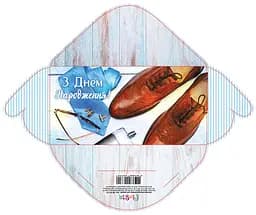 Конверт для грошей простий КВ20-175 З днем народження чоловічий (українською), 10 шт. в упаковці