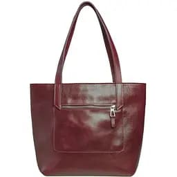 Кожаная женская сумка Grande Pelle 30х27х7 см sum0026623