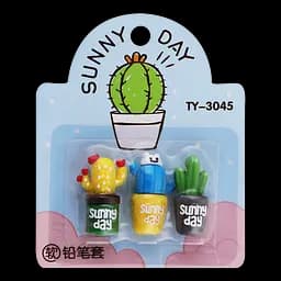 Набор колпачков канцелярских Offtop Кактусы 3 шт (853503)