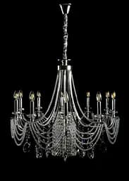 Ефектна підвісна кришталева люстра Splendid Ray L6008/10 (SILVER) - хром, 10xE14, діаметр 85 см, від 18 до 28 м2 - мініатюра 2