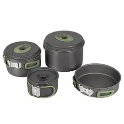 Набір посуду Bo-Camp Explorer 4 Pieces Hard Anodized Grey/Green (2200244), Сірий - мініатюра 2