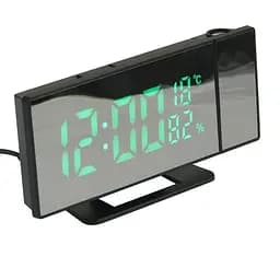 Мережевий проекційний годинник VST 896S-4 цифровий із дзеркальним LED-екраном