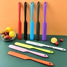Шпатель кондитерський силіконовий лопатка кондитерська для торта 24 см, Kitchen Master Червоний 87104 - мініатюра 4