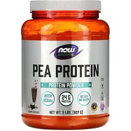 Гороховый протеин Now Foods Sports Pea Protein порошок сливочный шоколад 907 г