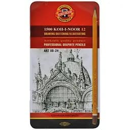 Набор карандашей графитных Koh-i-Noor 1500 Art 8В-2Н 12 шт. (1502.II)