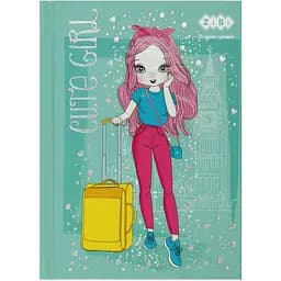 Блокнот ZiBi Cute Girl А-6 в клеточку 64 листа бирюзовый (ZB.12715-06)
