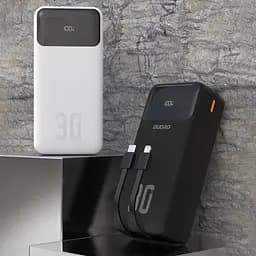 УМБ Dudao 30000mAh K15 MAX 22,5W PD,QC, USB-A, Lightning, USB-C In/Out, with USB-C/Lightning cables - мініатюра 3