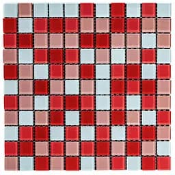 Мозаїка дзеркальна Wall Sticker 298х298х4.5мм червона SW-00002367