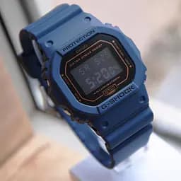 Протиударні годинники чоловічі наручні оригінальні Casio G-Shock DW-5600BBM-2ER з полімерним ремінцем - мініатюра 2