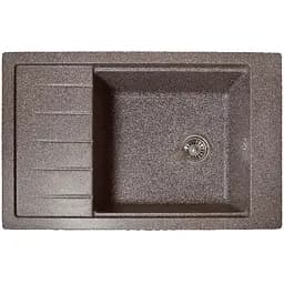 Гранітна кухонна мийка Romzha Patrat 78 Maro (801) з крилом
