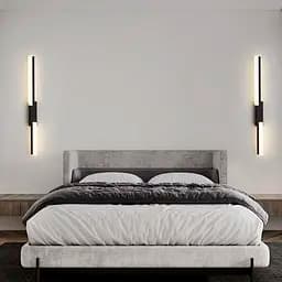 Ліве бра Line F у видовженому чорному корпусі 60 см WJ09/600 L BK 