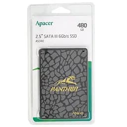 Накопичувач SSD Apacer AS340 480GB 2.5" 7mm SATAIII Standard (AP480GAS340G-1) - мініатюра 2