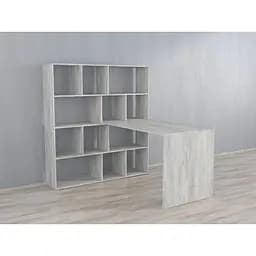 Стіл комп'ютерний Moreli з стелажем Id0083 Бетон (id27-82-83-beton)