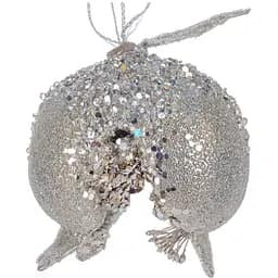 Ялинкова прикраса Lefard Гранат 11.5 см сіра (66-075)