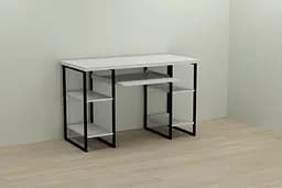 Комп'ютерний стіл Ferrum-decor Тім 75x140x60 чорний ДСП Білий 32мм (FRD-103965)