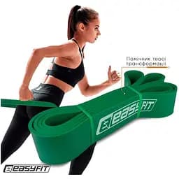 Гумова петля-еспандер Easyfit Origin 19-65 кг гумка для підтягувань, фітнесу та тренувань Зелена (EF-2654-5) - мініатюра 2