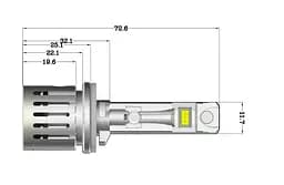 Комплект світлодіодних ламп Infolight F3-Pro H27 30W - мініатюра 2