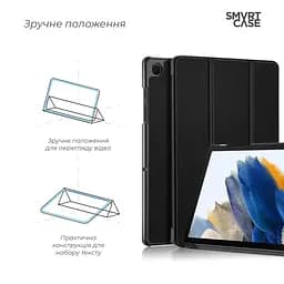 Чохол-книжка на планшет Samsung Galaxy Tab A9+ (SM-X210/X216), Smart Case, black, підставка для планшета 11 , шкіряний, мікрофібра, на магніті, ArmorStandart (ARM70990) - мініатюра 4