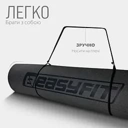 Килимок для йоги та фітнесу TPE+TC 6 мм двошаровий чорний-фіолетовий EasyFit fit0025064 - мініатюра 6