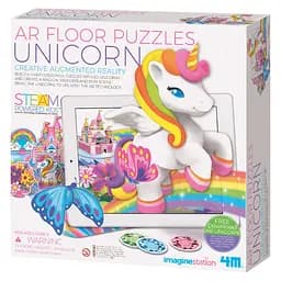 Пазл із 3D доповненою реальністю 4M AR Floor Puzzles Єдинороги 9 елементів (00-06802)