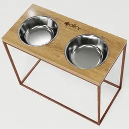 Hollky Base XL40 — миски на підставці для великих собак (2 × 1,8 л, висота 40 см) - мініатюра 4