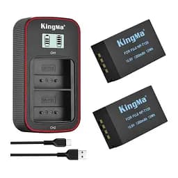 3-Pack KingMa Fujifilm NP-T125 комплект з 2 акумуляторів та ЗУ на 2 батареї