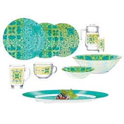 Сервіз Luminarc AMB Alondra Turquoise, 6 персон, 46 предметів, бірюзовий (Q7927)