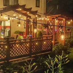 Гірлянда садова світлодіодна OldBro Red Garden 10 м LED лампочки 10x E27 IP44 теплий білий 2700K для саду, балкона - мініатюра 4