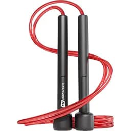 Скакалка Hop-Sport Crossfit HS-P025JR с пластиковыми ручками красная