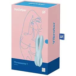 Многофункциональный вибратор Satisfyer Threesome 1 14 см голубой