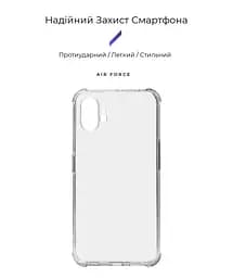 Прозрачный чехол для Nothing Phone (1) с защитой камеры и усиленными бортами, тонкий, силиконовый, бесцветный, ударопрочный, противоударный бампер с закрытой камерой, ArmorStandart (ARM63323) - мініатюра 2
