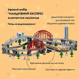 Ігровий набір Otamanko Мандрівний Експрес бежевий 129 деталей - мініатюра 2