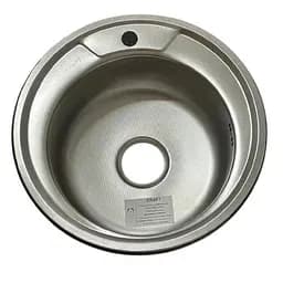 Мийка кухонна Kraft 510 D Decor кругла 510х510х180х0,8 мм Нержавіюча сталь 30412