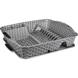 Сушка для посуды Violet House 0757 Роттанг Antracite с поддоном 48х37.5х9 см серая (0757 Роттанг Antracite сушка д/п) 