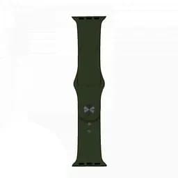 Ремінець Silicone Apple Watch 42/44/45/46/49 мм Dark Olive L (35) (34)