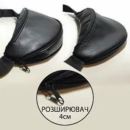 Сумка-бананка з розширювачем з еко-шкіри 32×16×7.5 см сумка через плече або поясна сумка чоловіча/жіноча(02911) - мініатюра 5