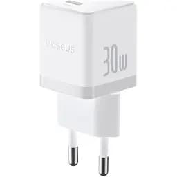Сетевое зарядное устройство Baseus Palm 1-USB-C 30W Moon White (P10111605213-00) [127627]