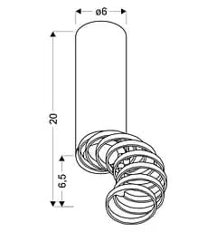 Точковий світильник Candellux 2282732 TUBA - мініатюра 2