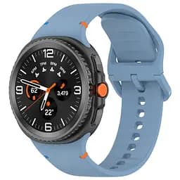 Силіконовий ремінець на смарт годинник Samsung Galaxy Watch 8 40mm/8 Classic 46mm/8 44mm, Silicone, light blue, зі зручною застібкою, на фітнес браслет, ArmorStandart (ARM86873)