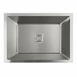 Кухонная мойка Platinum 58x43 нержавейка монтаж под столешницу HSB (квадратный сифон 3,0/1,0), Нержавеющая сталь