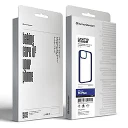 Чехол для Apple iPhone 15 Plus, UNIT2, синий, ударопрочный, прозрачный противоударный чехол-накладка из TPU и поликарбоната (PC), с защитными бортиками, защита всего корпуса от ударов и царапин, ArmorStandart (ARM69974) - мініатюра 5